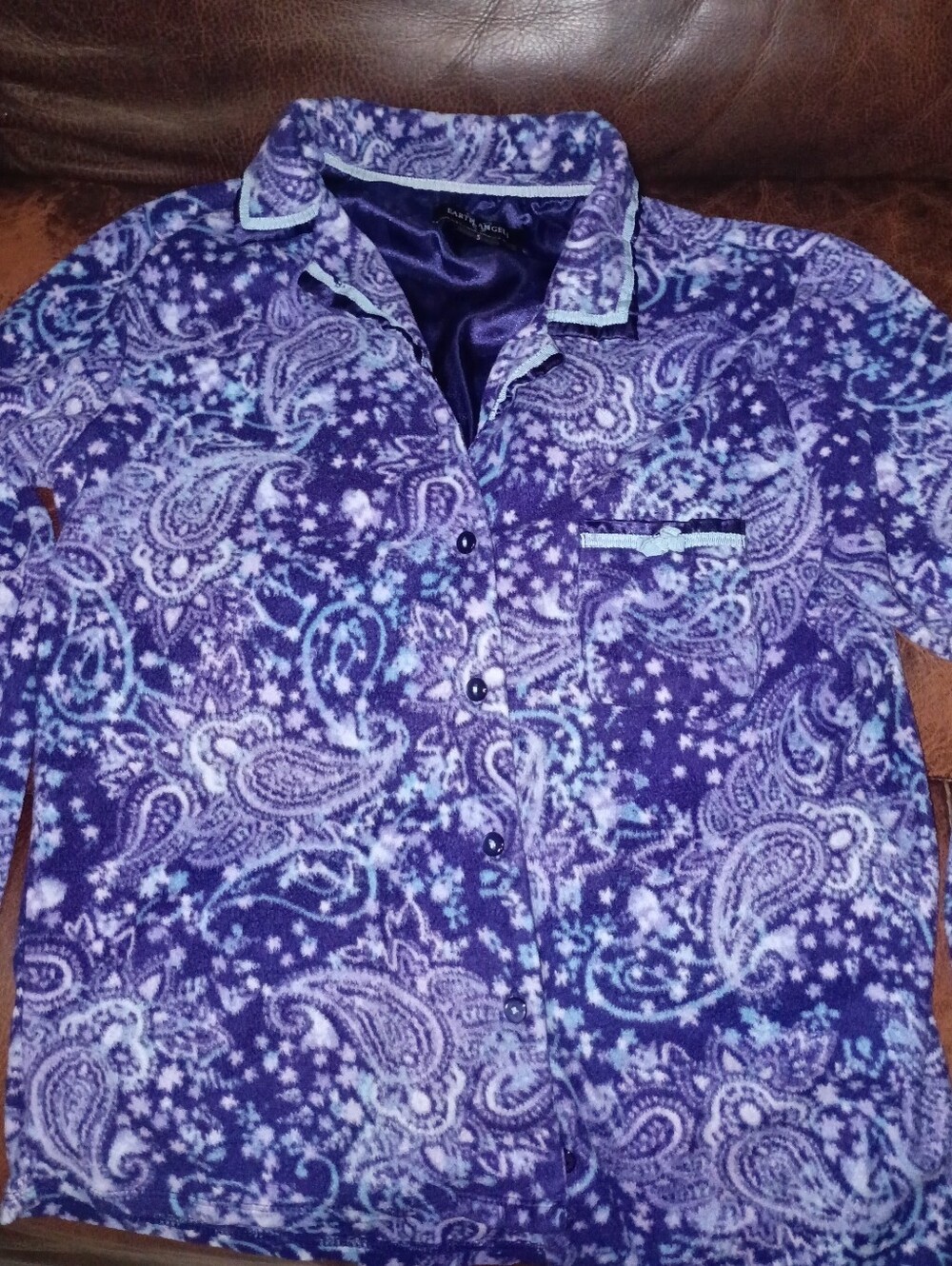 Women's Purple Paisley Fleece Pajama Set